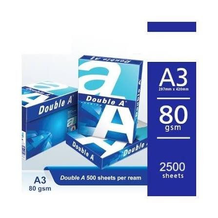 images (10) A3 80GSM (5REEM/CTN) - DOUBLE A - Image 1